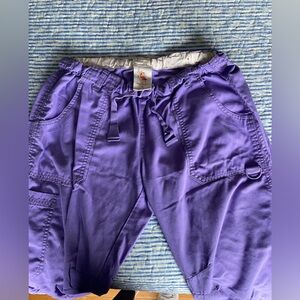 Purple koi cargo pants